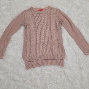 Joe Fresh Women's Cable Knit Sweater - Mauve. Size XS